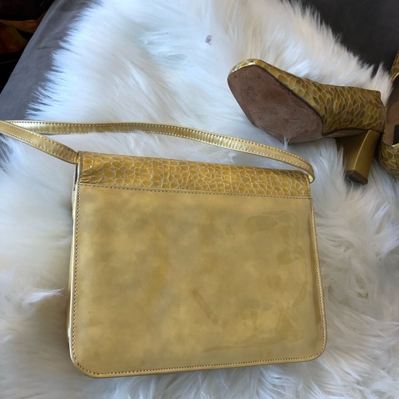 24 VINTAGE HEELS AND PURSE - crocodile style leather retro - Picture 5 of 17